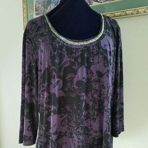 🎶 Dana Buchman Career Top Size 3X EUC!